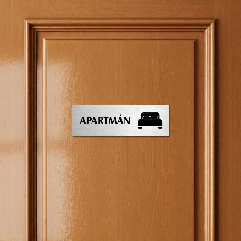 Apartmán, 200x66mm, stříbrná popiska 